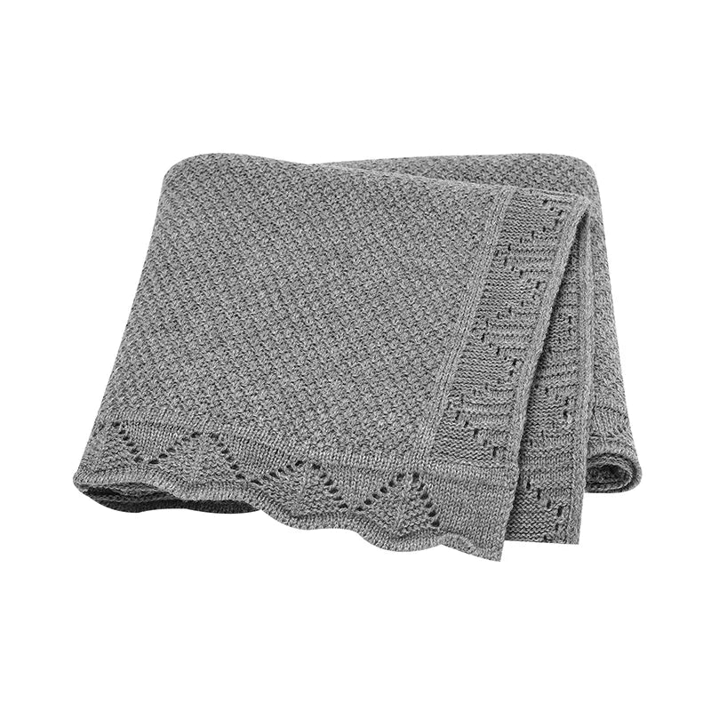 Baby Knitted Grey Blanket 