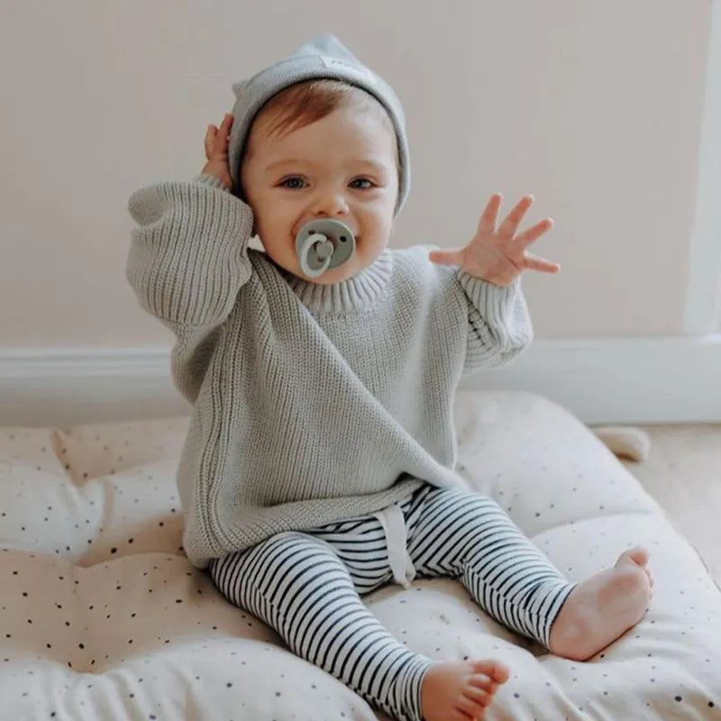 Soft Knitted Sweater - Grey