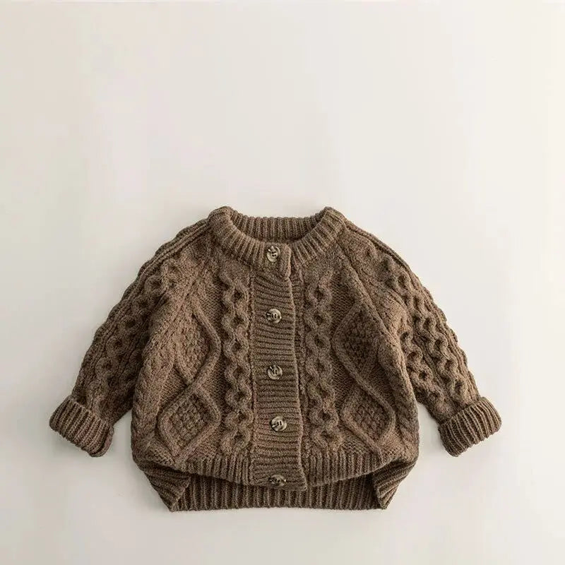 Baby Knitted Brown Cardigan 