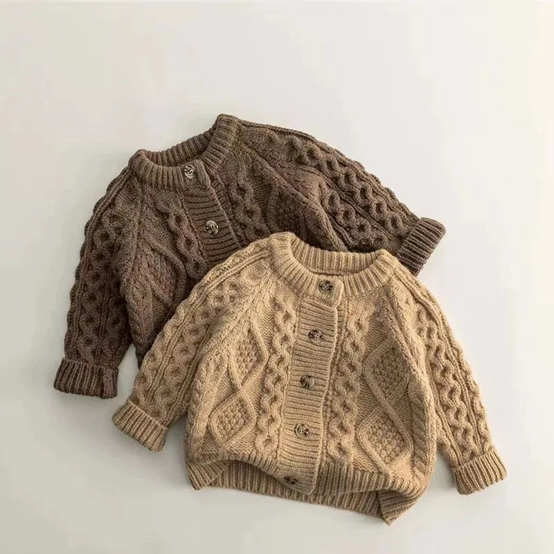 Baby Knitted Brown Cardigan 